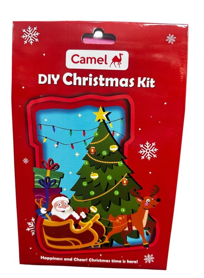 MSGH Camel Christmas Kit for Art & Craft Kids, DIY Creative Activity | Make DIY Santa Puppet with Santa Cutouts & Accessories | Travel Game, Christmas Gift for Boys & Girls - Image 1